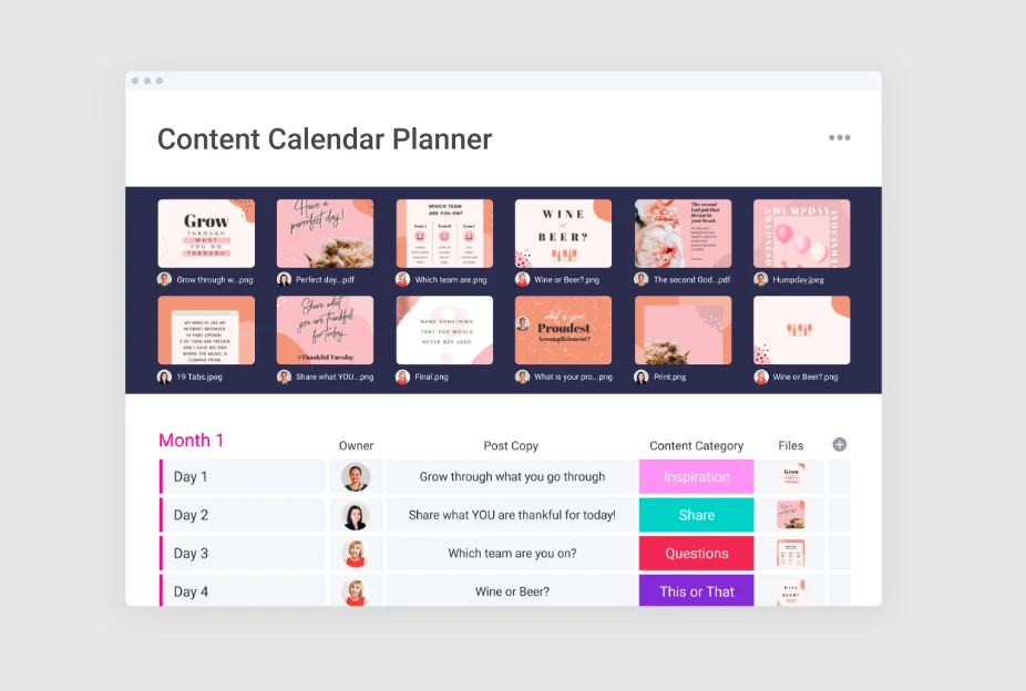 Content Calendar