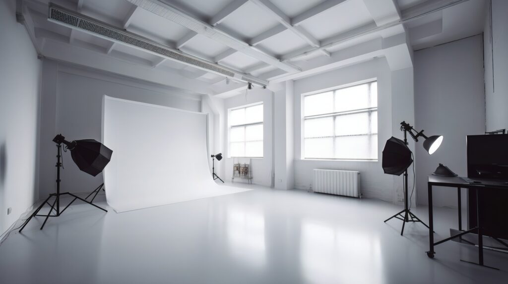 A minimal photography studio.