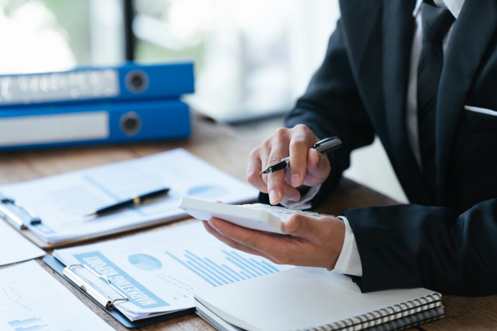Businessman analysis marketing plan