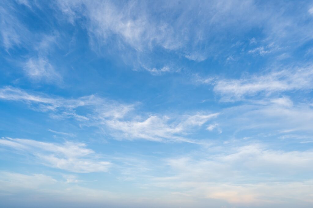 white fluffy clouds with the beautiful blue sky